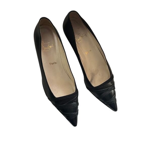 Louboutin Black Kitten Heels 36 - Picture 3 of 10